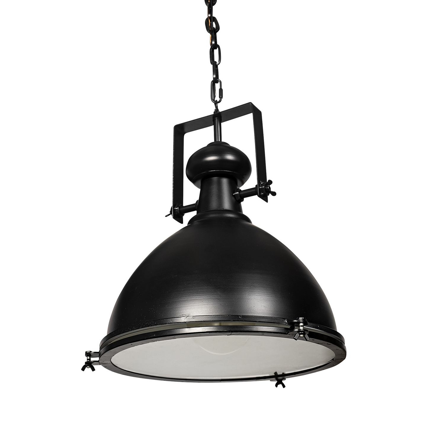 "Industrial Black Metal Hanging Pendant Light"