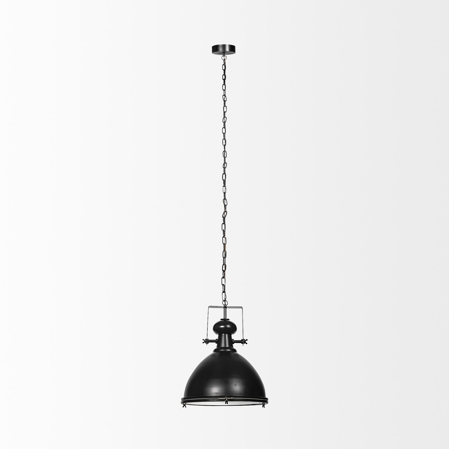"Industrial Black Metal Hanging Pendant Light"