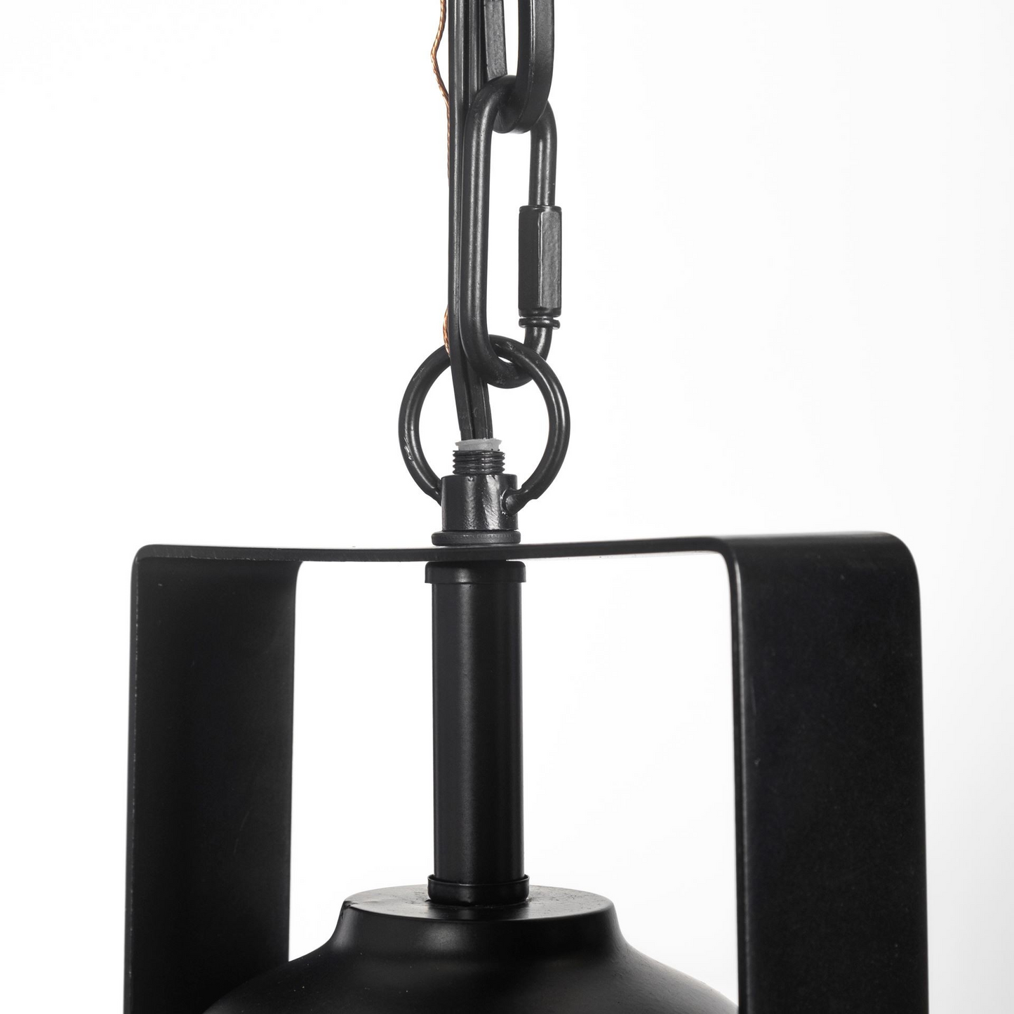 "Industrial Black Metal Hanging Pendant Light"