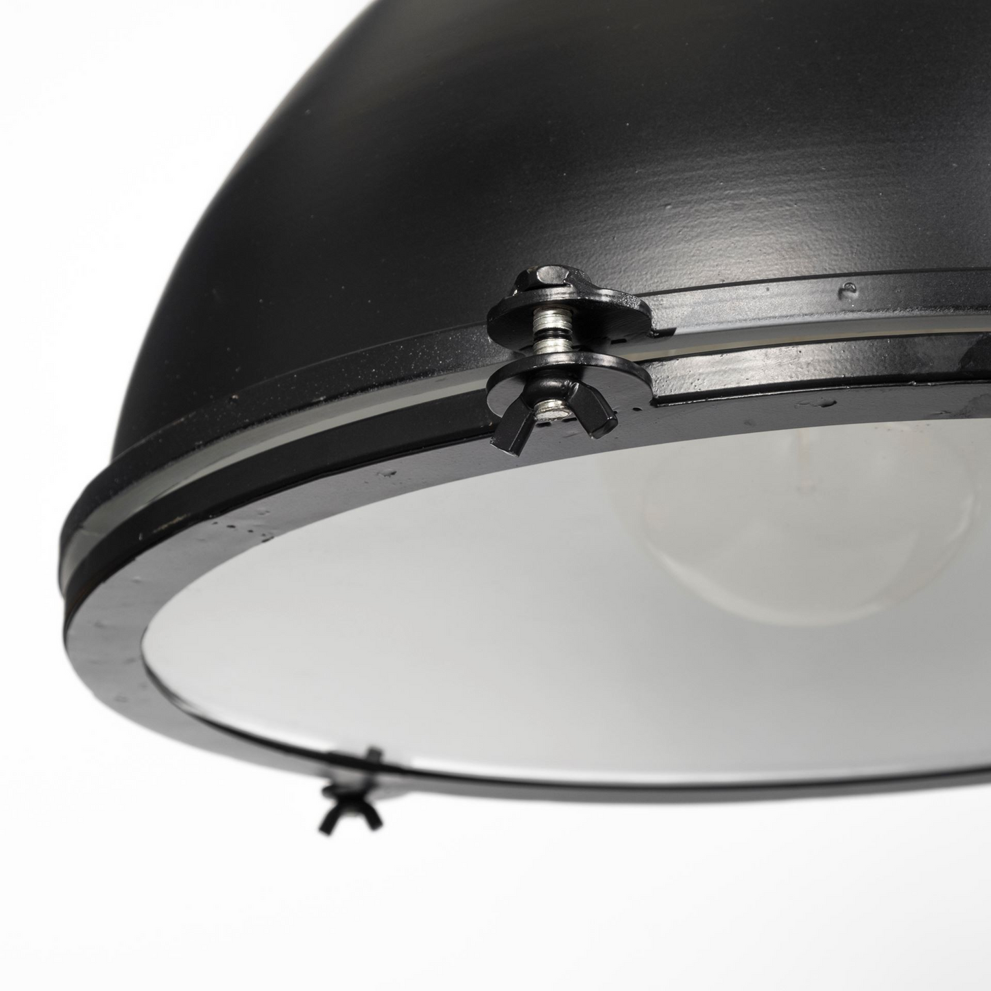 "Industrial Black Metal Hanging Pendant Light"