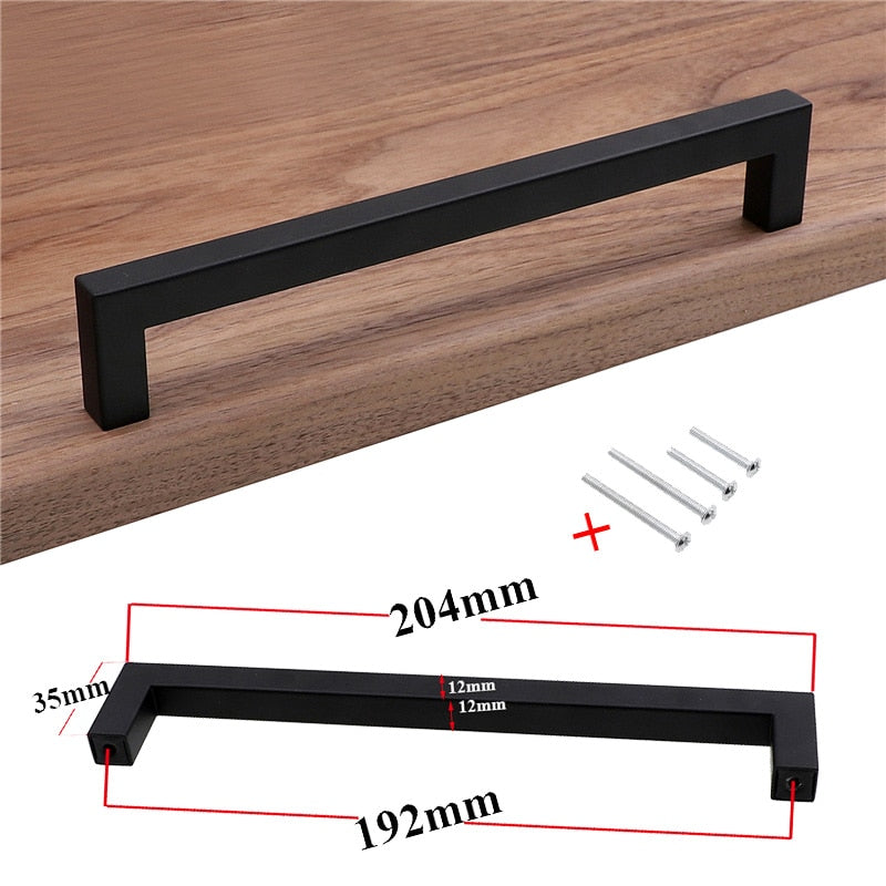 Modern Black Cabinet Pulls