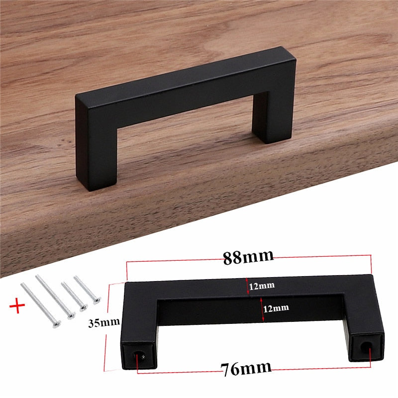 Modern Black Cabinet Pulls
