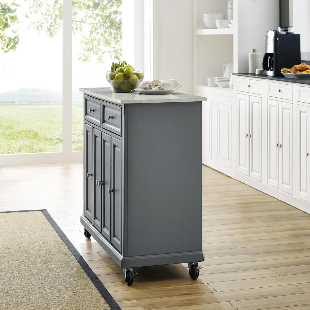 Avery Kitchen Cart Distressed Gray