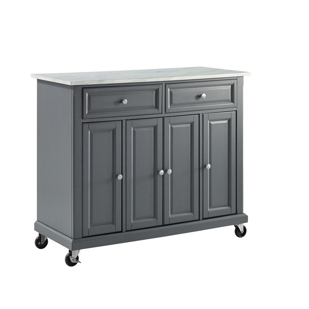 Avery Kitchen Cart Distressed Gray