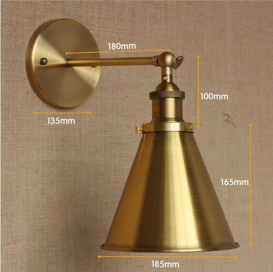 Brass Industrial Wall Light