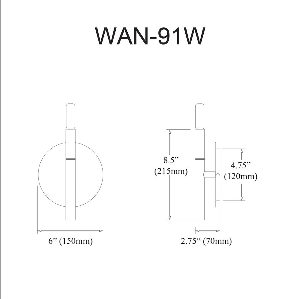 1 Light Incandescent Wall Sconce Matte Black