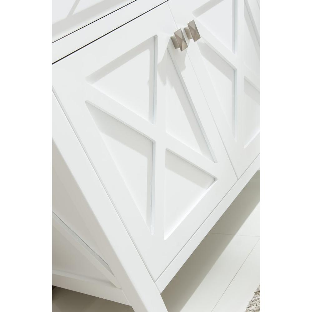 Wimbledon - 60 - White Cabinet + Matte Black VIVA Stone Solid Surface Countertop