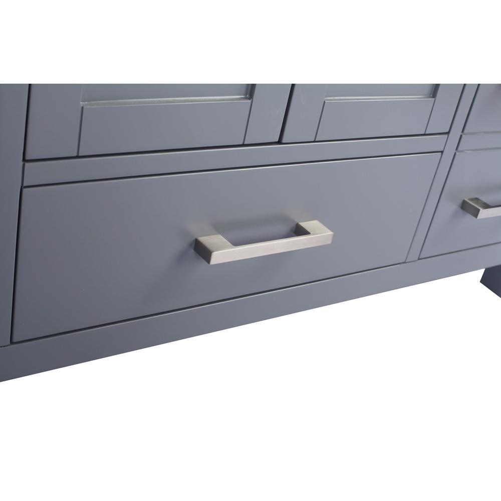 Wilson 48 - Grey Cabinet + Matte White VIVA Stone Solid Surface Countertop