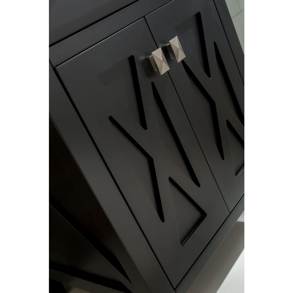 Wimbledon - 24 - Espresso Cabinet + White Stripes Marble Countertop