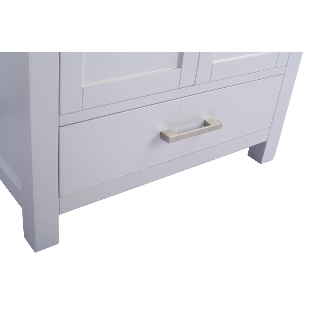 Wilson 30 - White Cabinet + Black Wood Marble Countertop