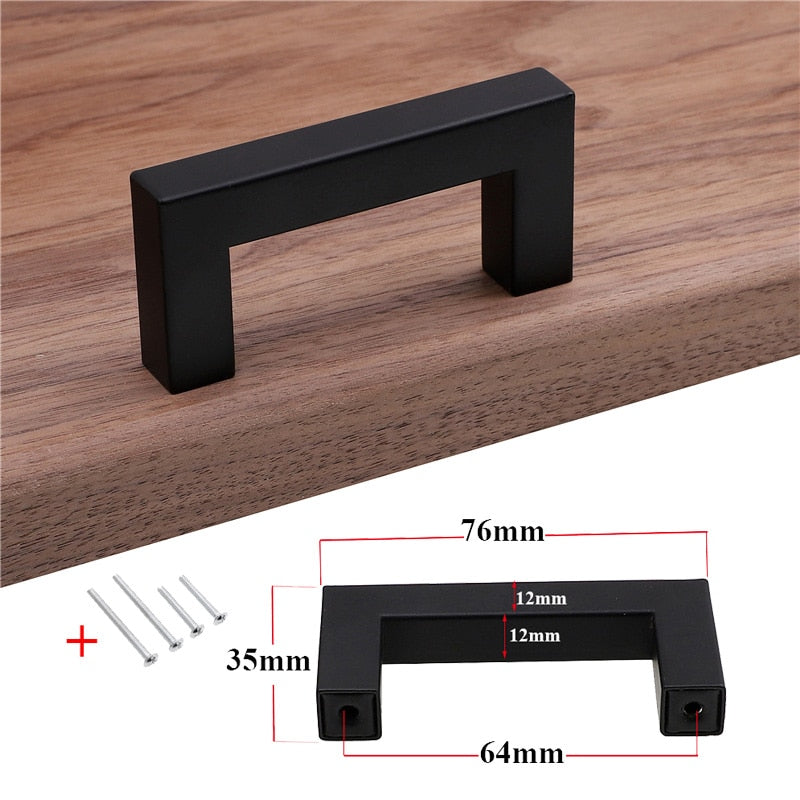 Modern Black Cabinet Pulls