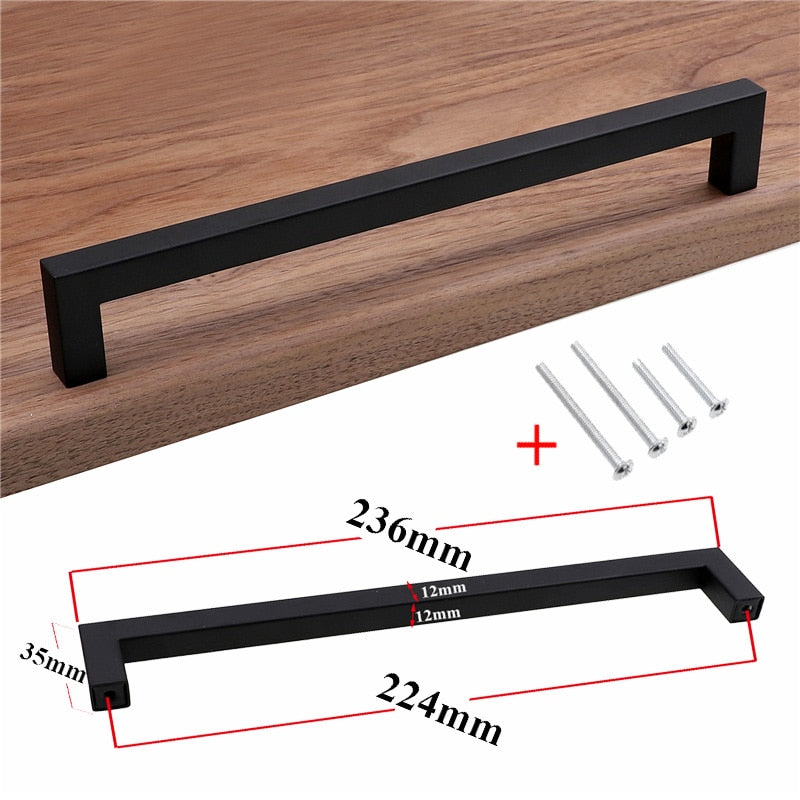 Modern Black Cabinet Pulls