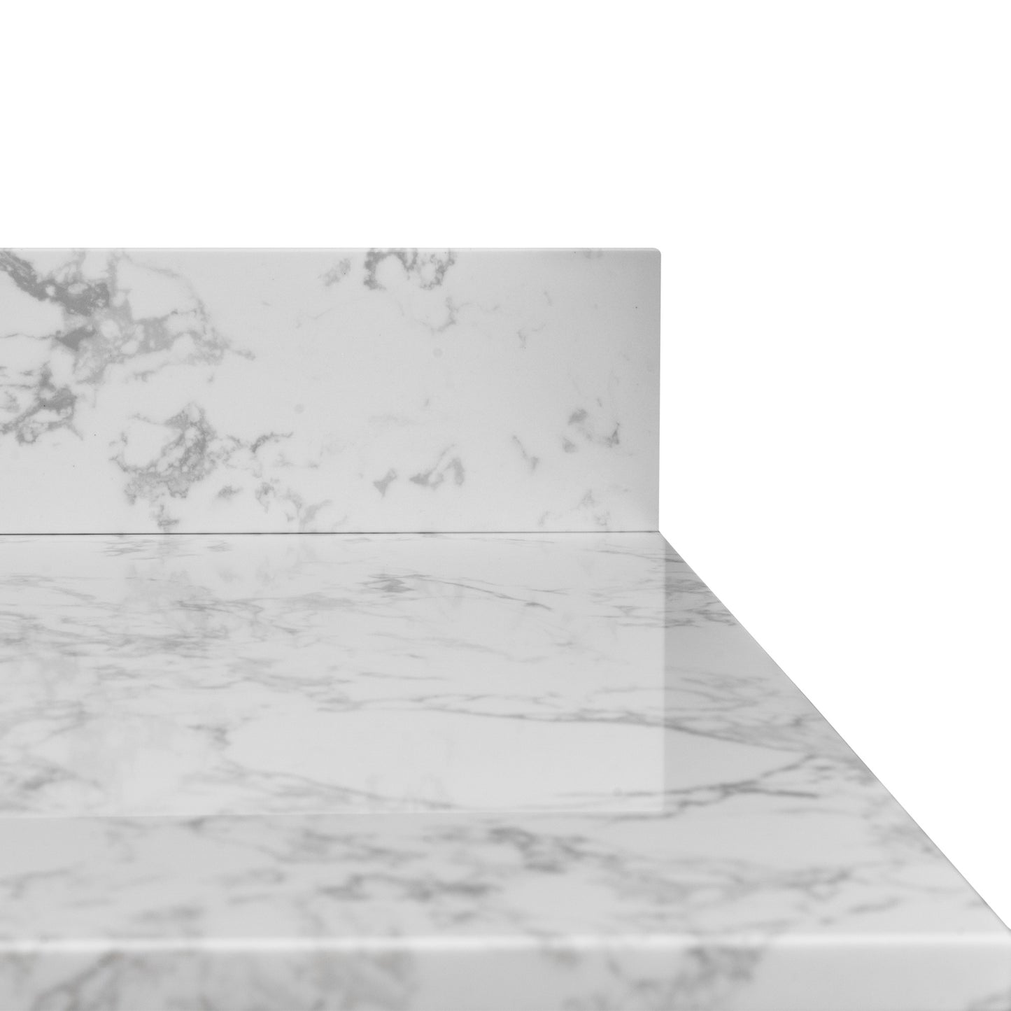 31inch bathroom vanity top stone carrara white new style tops with rectangle undermount ceramic sink and back splash with 3 faucet hole for bathrom cabinet