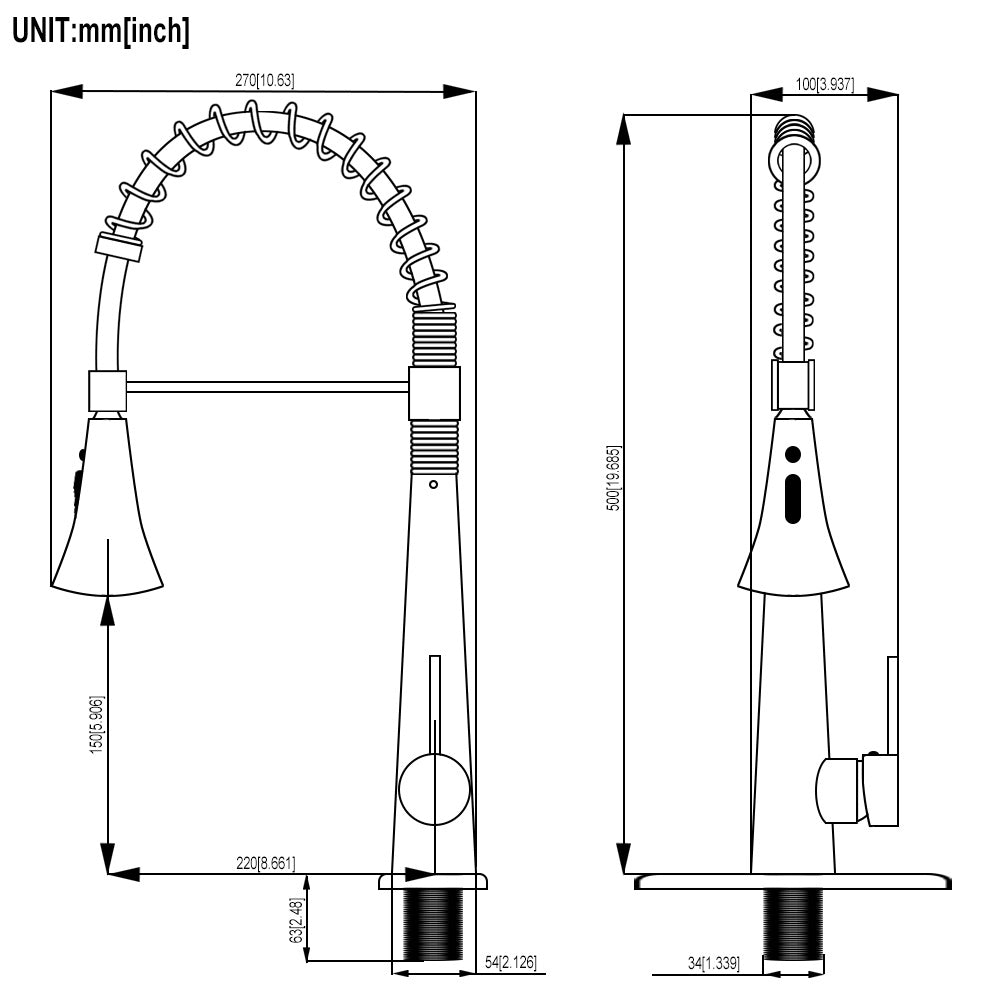 Lordear Single Handle Kitchen Faucet Single Hole Kitchen Sink Faucet
