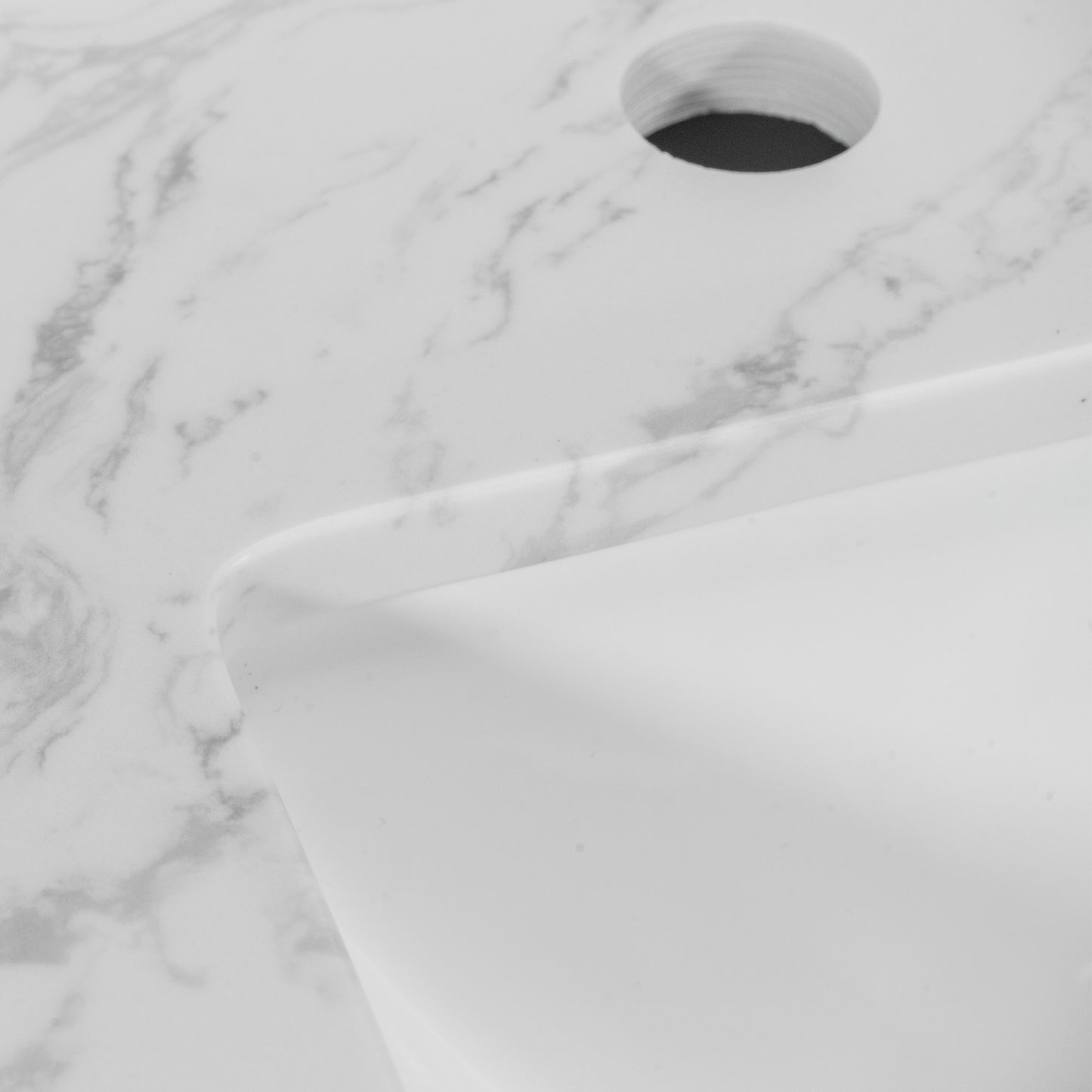 31inch bathroom vanity top stone carrara white new style tops with rectangle undermount ceramic sink and back splash with 3 faucet hole for bathrom cabinet