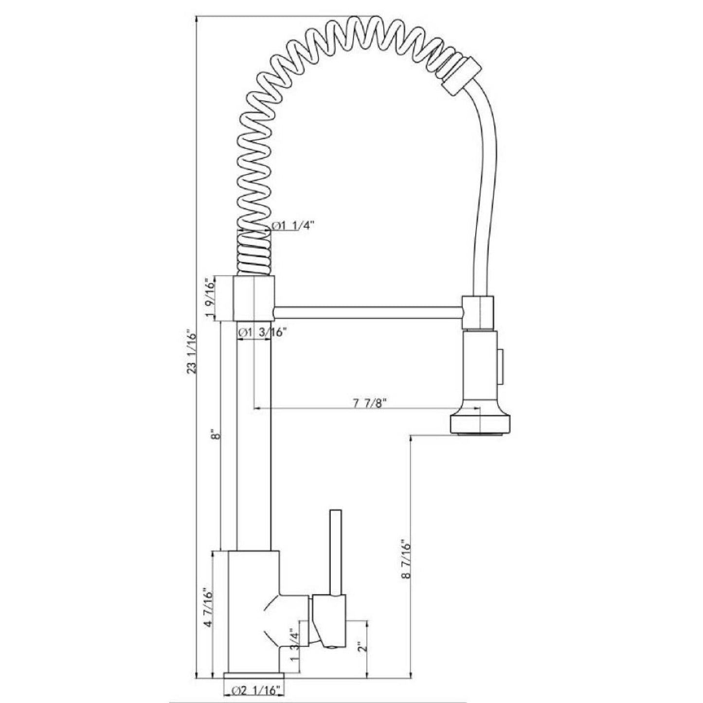 Single Handle Spring High Arc Kitchen Faucet