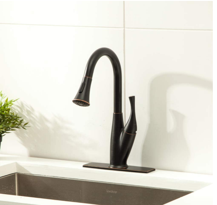 Lordear Single Handle Kitchen Faucet Single Hole Kitchen Sink Faucet