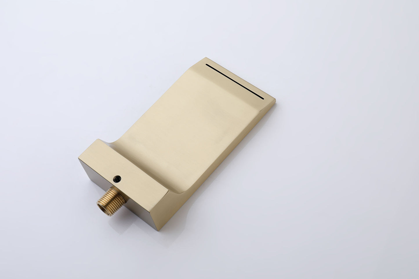 Brushed Gold 12 inches Rain Shower Faucet Sets with Waterfall Tub Spout and Handheld Shower Head