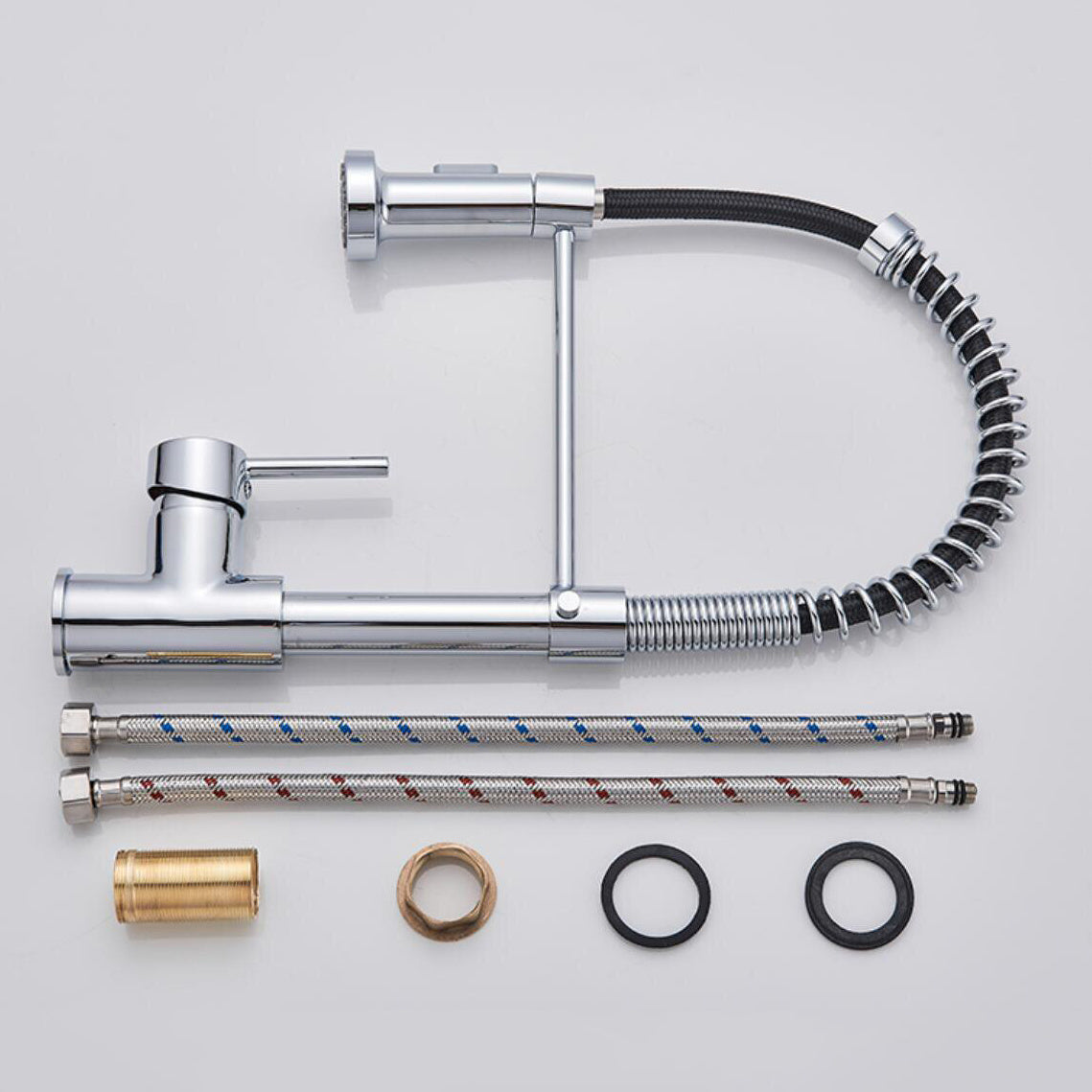 Commercial Single Handle Pull Down Sprayer Kitchen Faucet