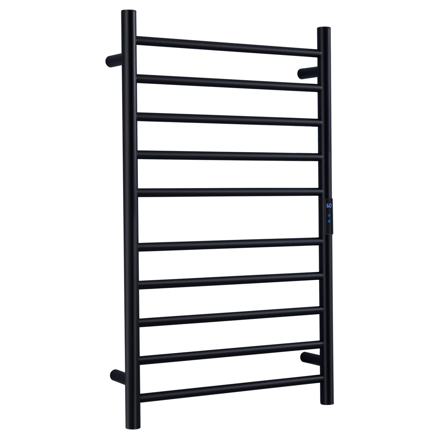 Heated Towel Rack, Wall Mounted Electric Towel Warmer for Bathroom with Built-in Timer and LED Indicator, Plug in or Hardwired