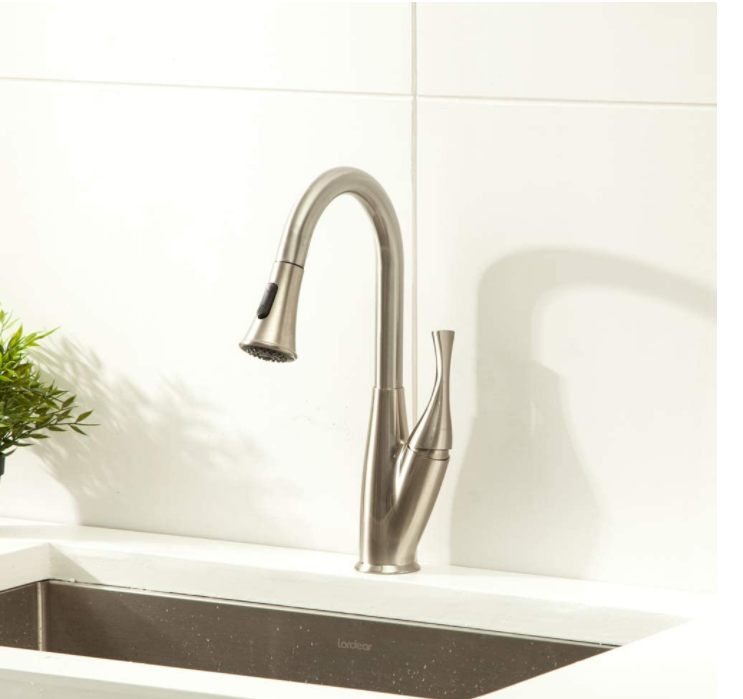 Lordear Single Handle Kitchen Faucet Single Hole Kitchen Sink Faucet