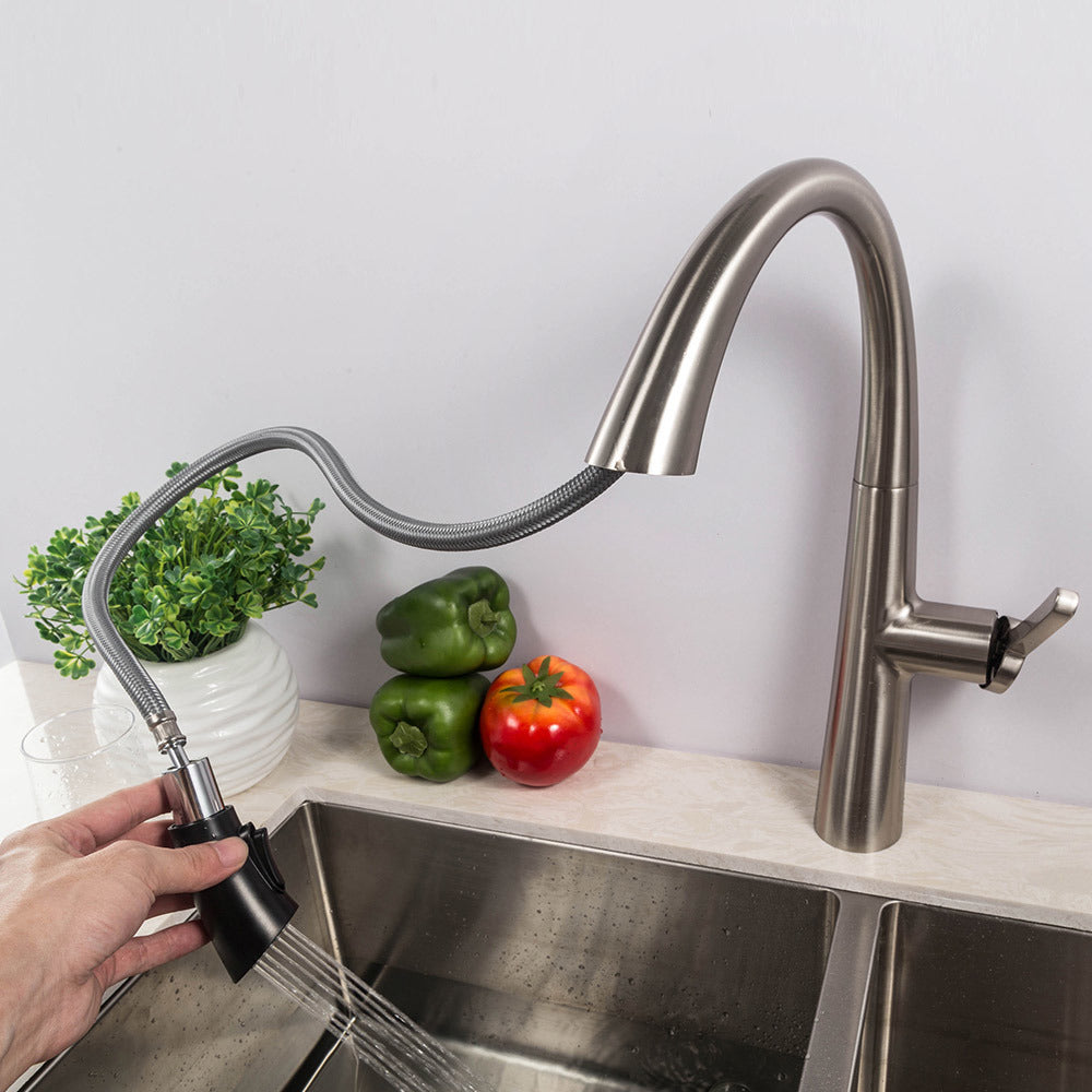 Lordear Single Handle Kitchen Faucet Single Hole Kitchen Sink Faucet