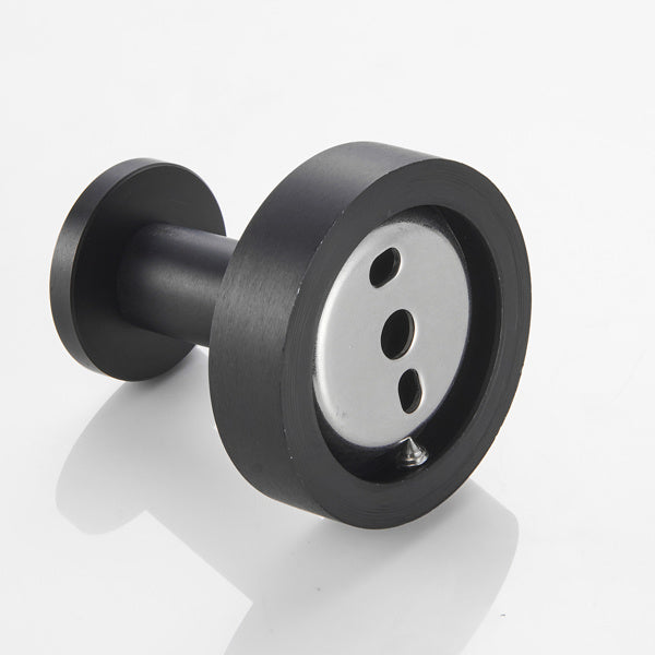 Round Base - Matte Black Towel Hook; 2 Pack; for Entry Shoe Cabinet; Wardrobe Bathroom Bedroom Furniture Hardware