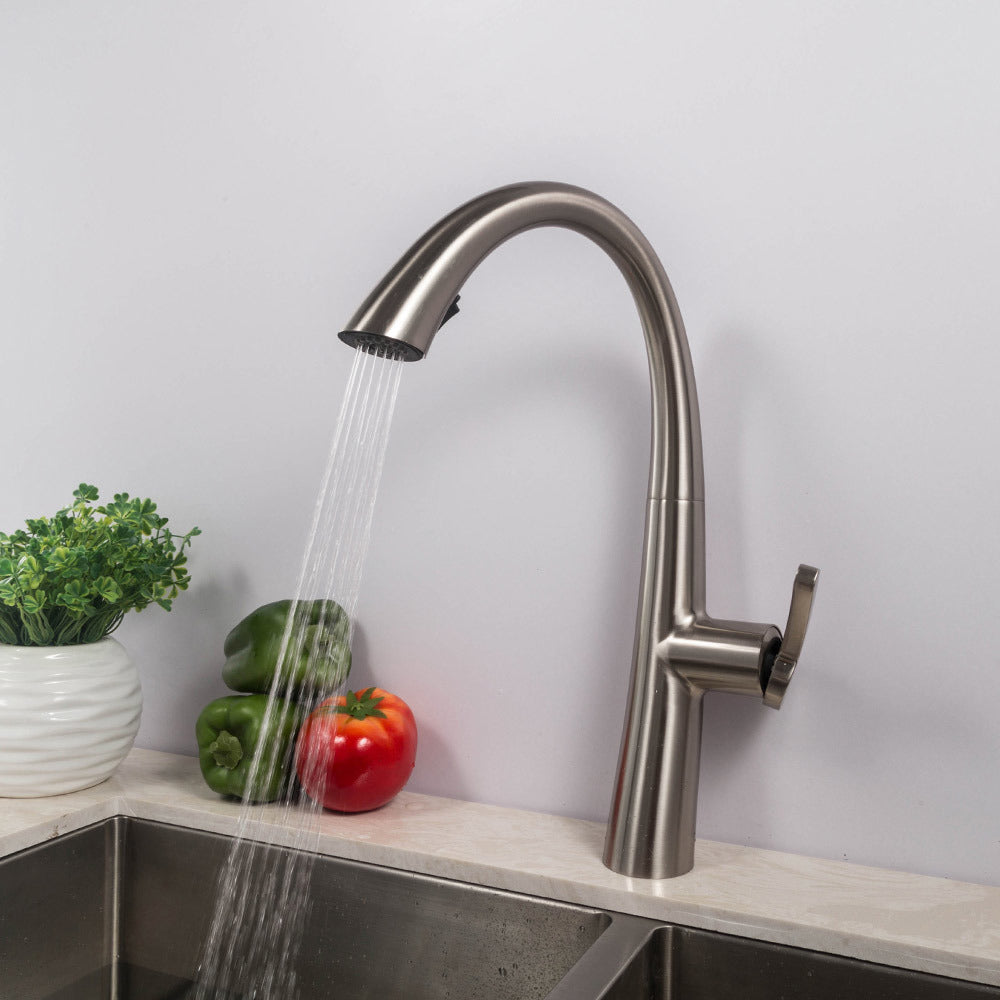 Lordear Single Handle Kitchen Faucet Single Hole Kitchen Sink Faucet