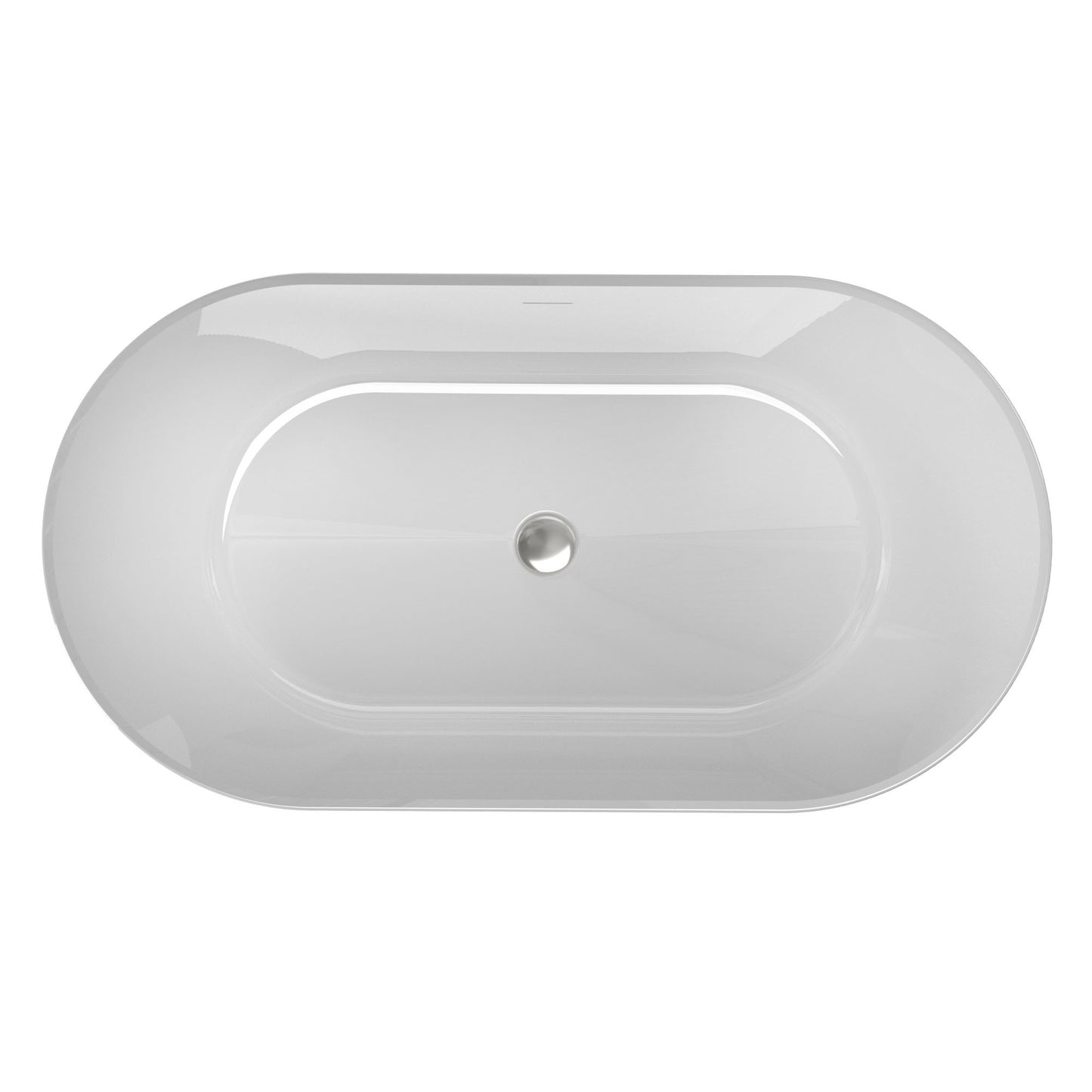 Acrylic Freestanding Soaking Bathtub in Black