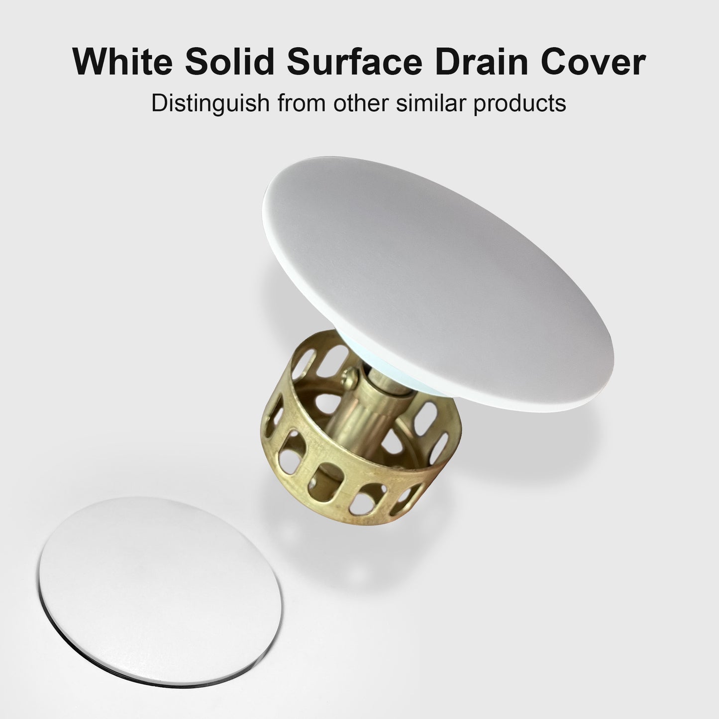 63" x 30" x 22" Freestanding Solid Surface Resin Stone Bathtub Soaking Tub
