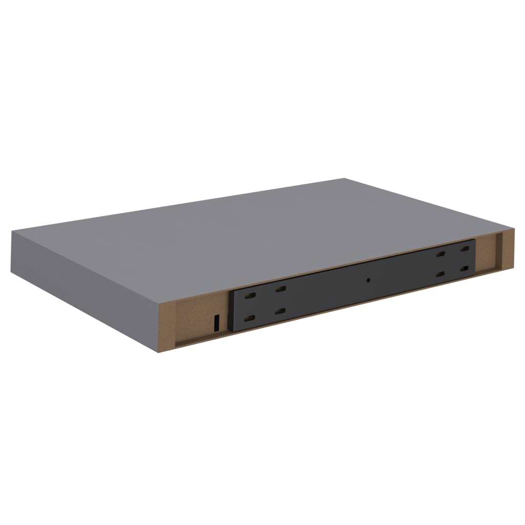Floating Wall Shelves 2 pcs Gray 15.7"x9.1"x1.5"