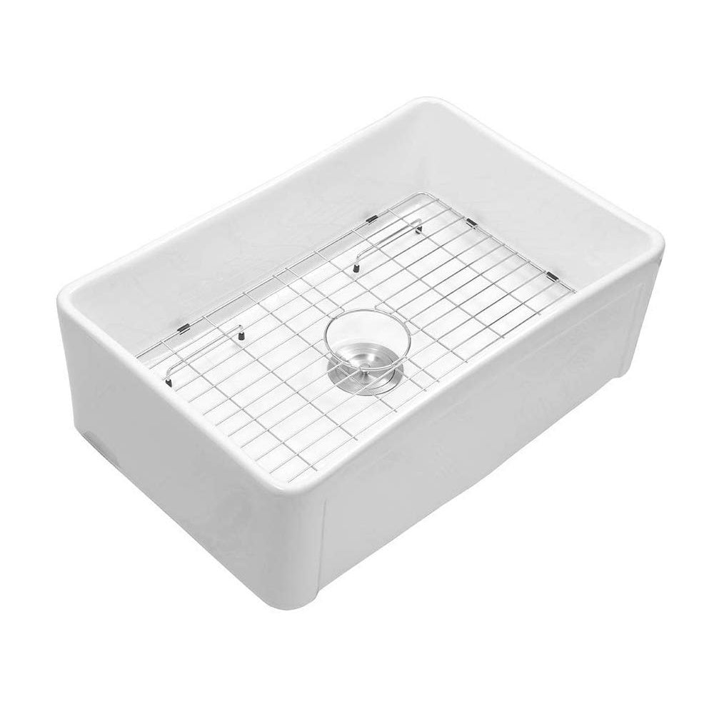 Farmhouse Kitchen Sink White Fireclay Apron Front Sink