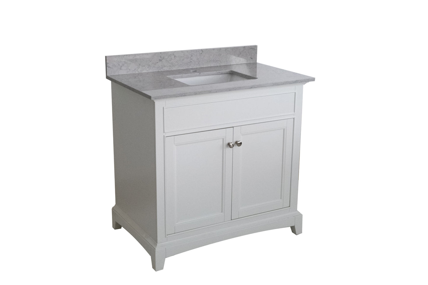 31 inches bathroom stone vanity top calacatta gray engineered marble color with undermount ceramic sink and single faucet hole with backsplash