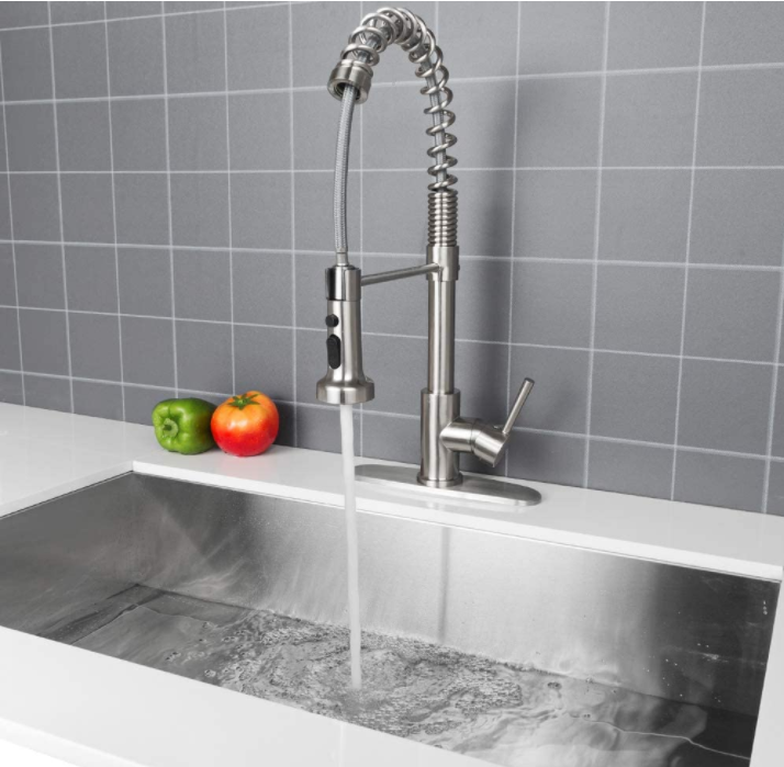 Lordear Single Handle Kitchen Faucet Single Hole Kitchen Sink Faucet