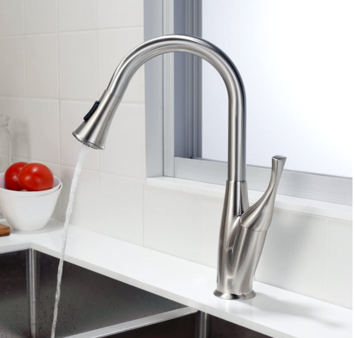 Lordear Single Handle Kitchen Faucet Single Hole Kitchen Sink Faucet