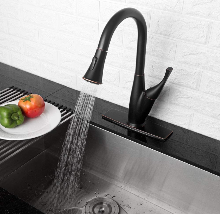 Lordear Single Handle Kitchen Faucet Single Hole Kitchen Sink Faucet