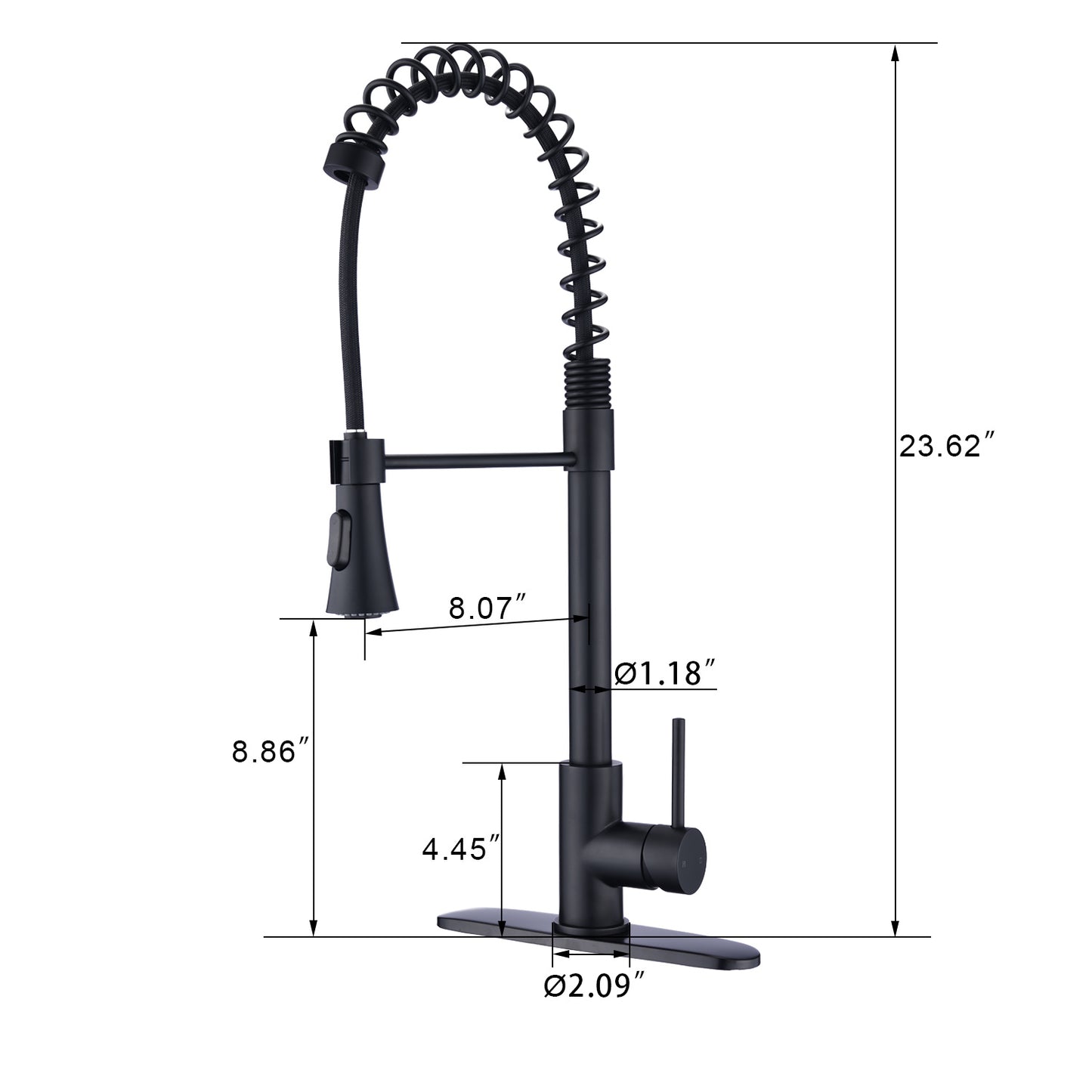 Single Handle Spring High Arc Kitchen Faucet