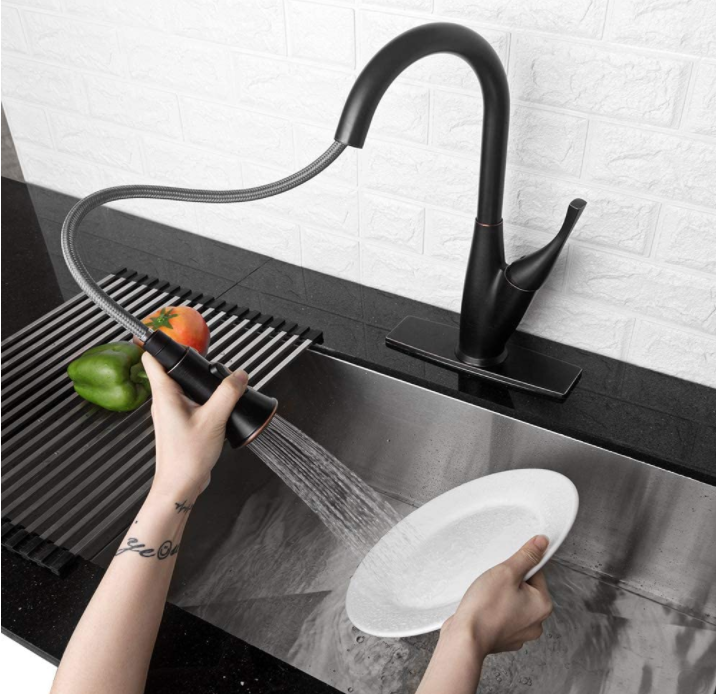 Lordear Single Handle Kitchen Faucet Single Hole Kitchen Sink Faucet