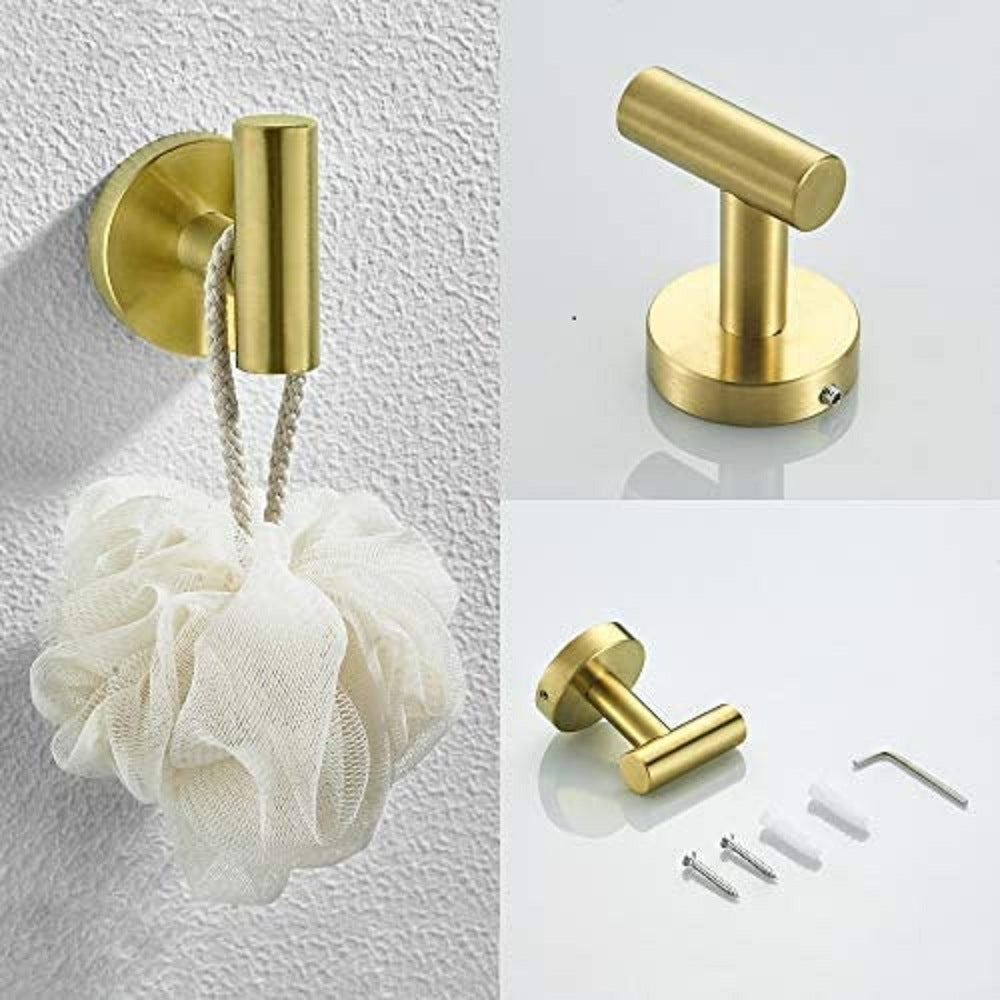 3-Piece Bathroom Hardware Set with Toilet Paper Holder, Towel Ring, Adjustable Towel Bar