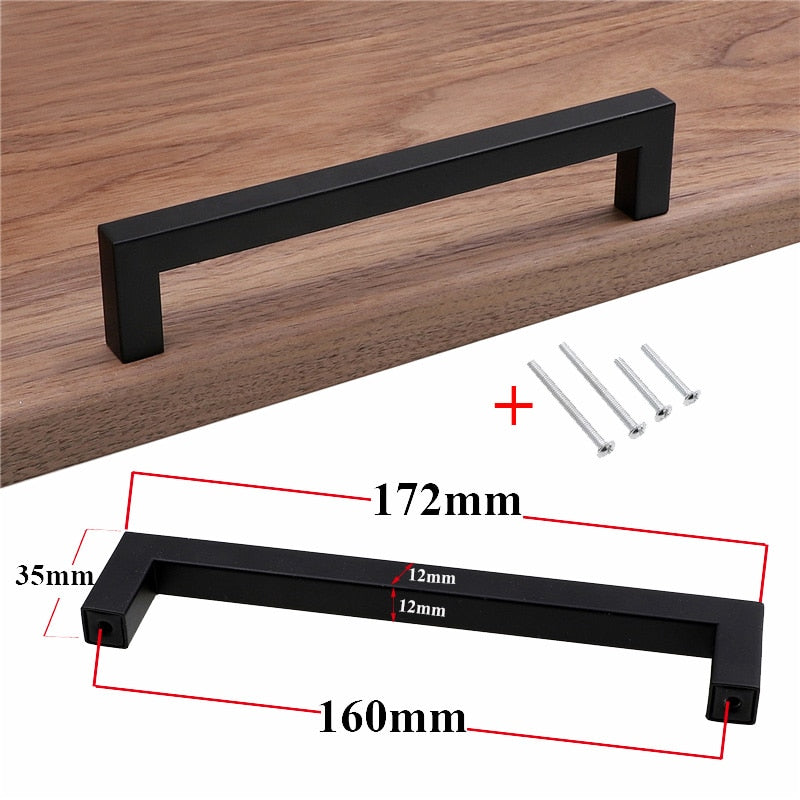 Modern Black Cabinet Pulls
