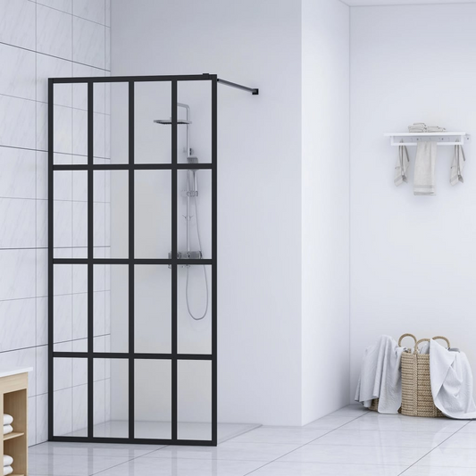 Walk-in Shower Screen, Clear Tempered Glass 46.5"x74.8"
