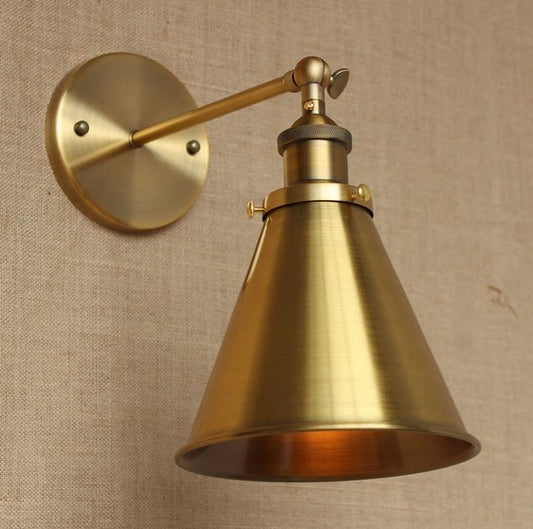 Brass Industrial Wall Light