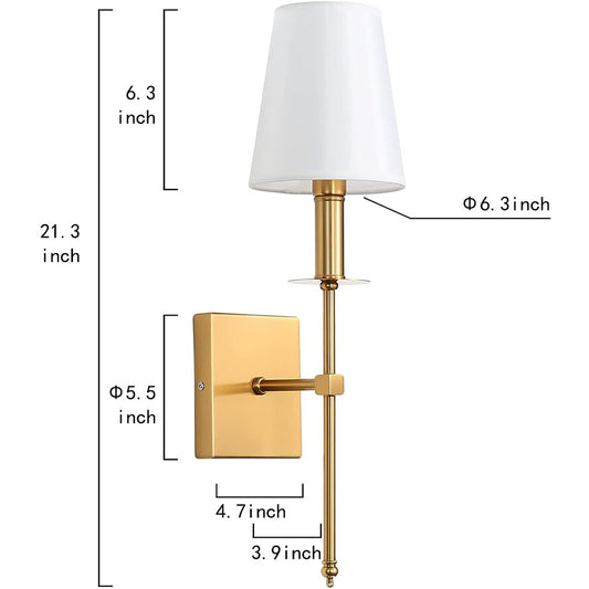 Brass Classic Wall Sconce with Shade
