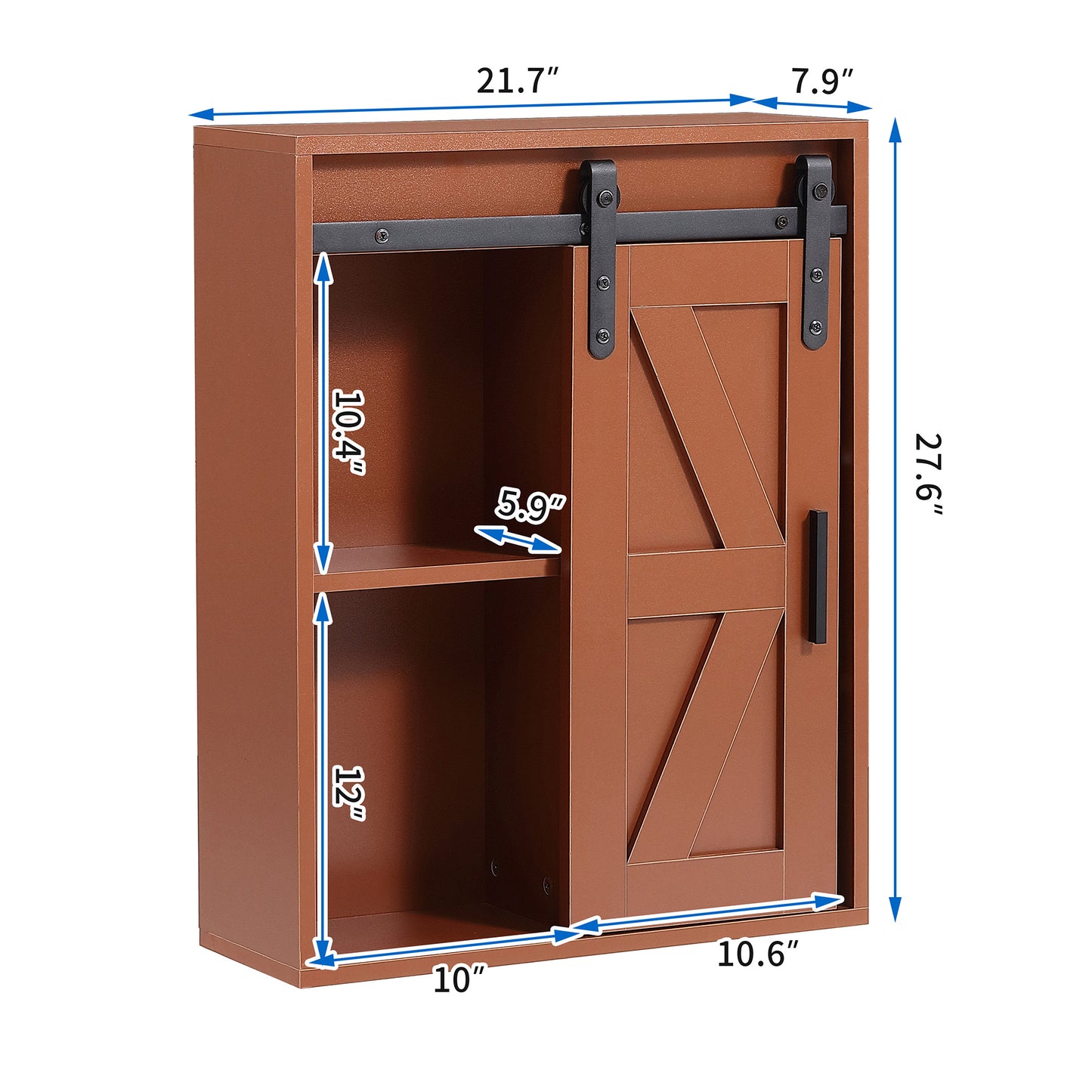 Wood wall-mounted storage cabinet