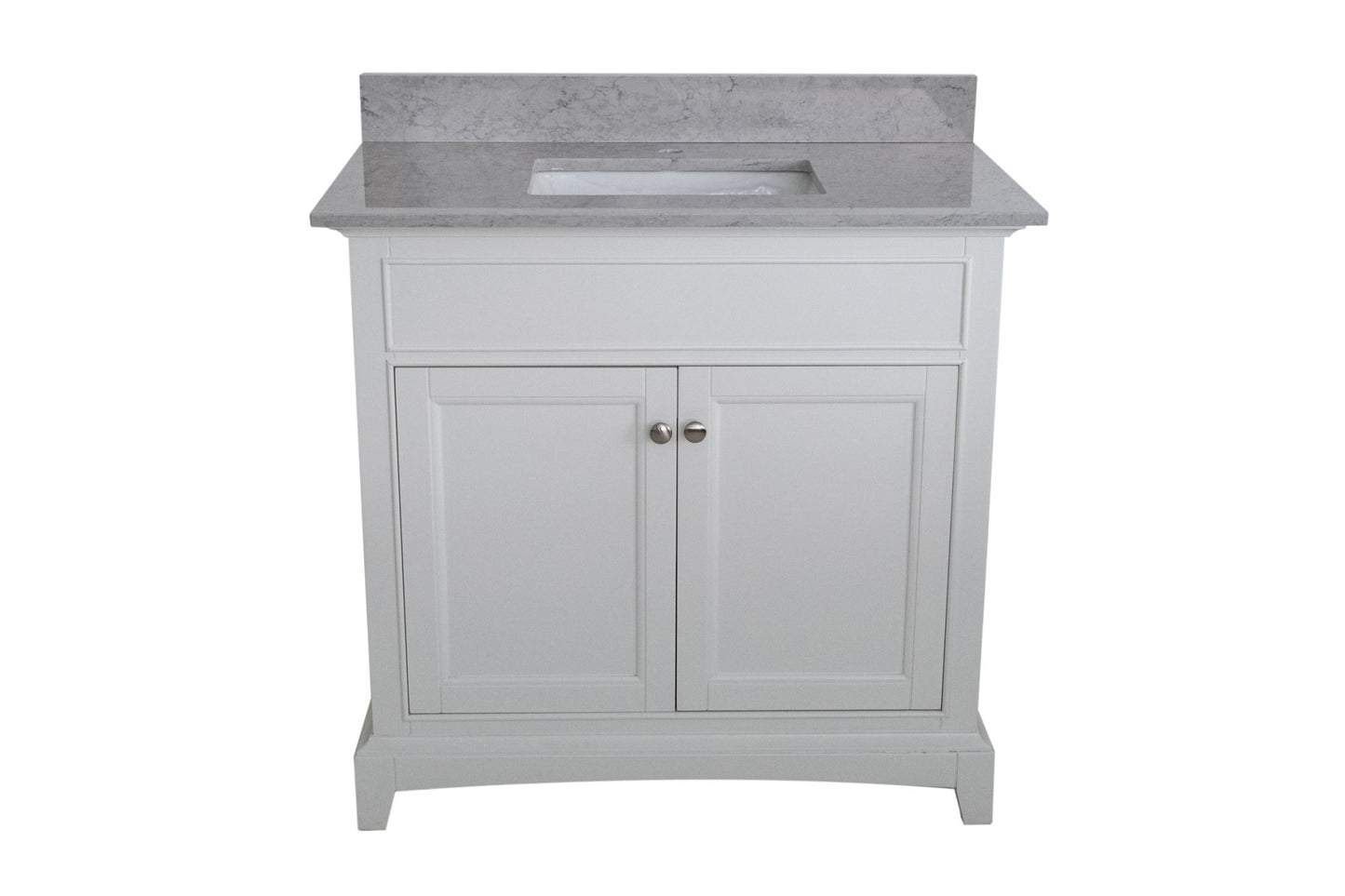 31 inches bathroom stone vanity top calacatta gray engineered marble color with undermount ceramic sink and single faucet hole with backsplash