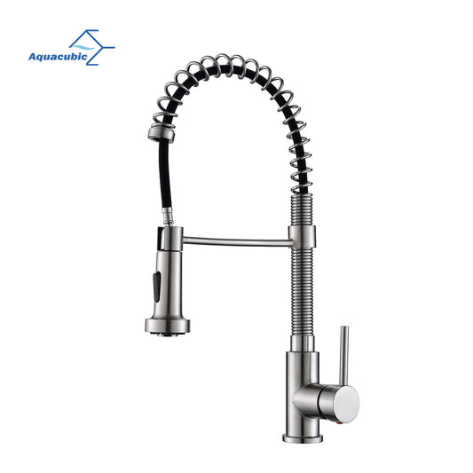 Commercial Single Handle Pull Down Sprayer Kitchen Faucet