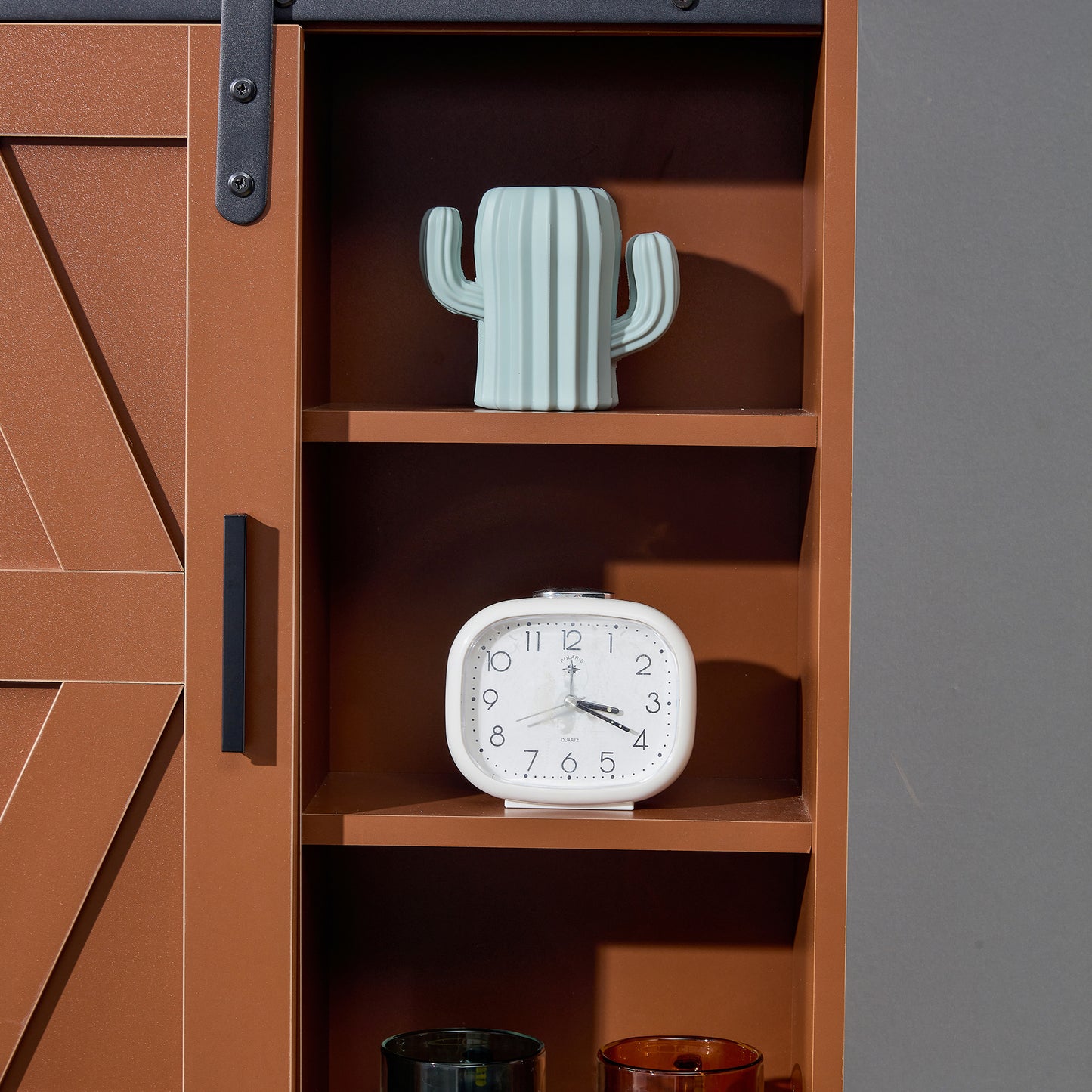 Wood wall-mounted storage cabinet