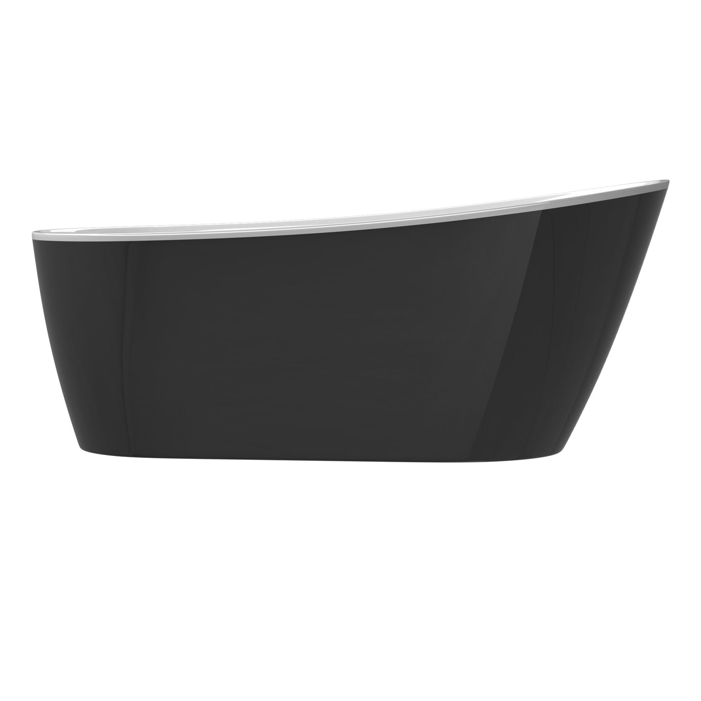 Acrylic Freestanding Soaking Bathtub in Black