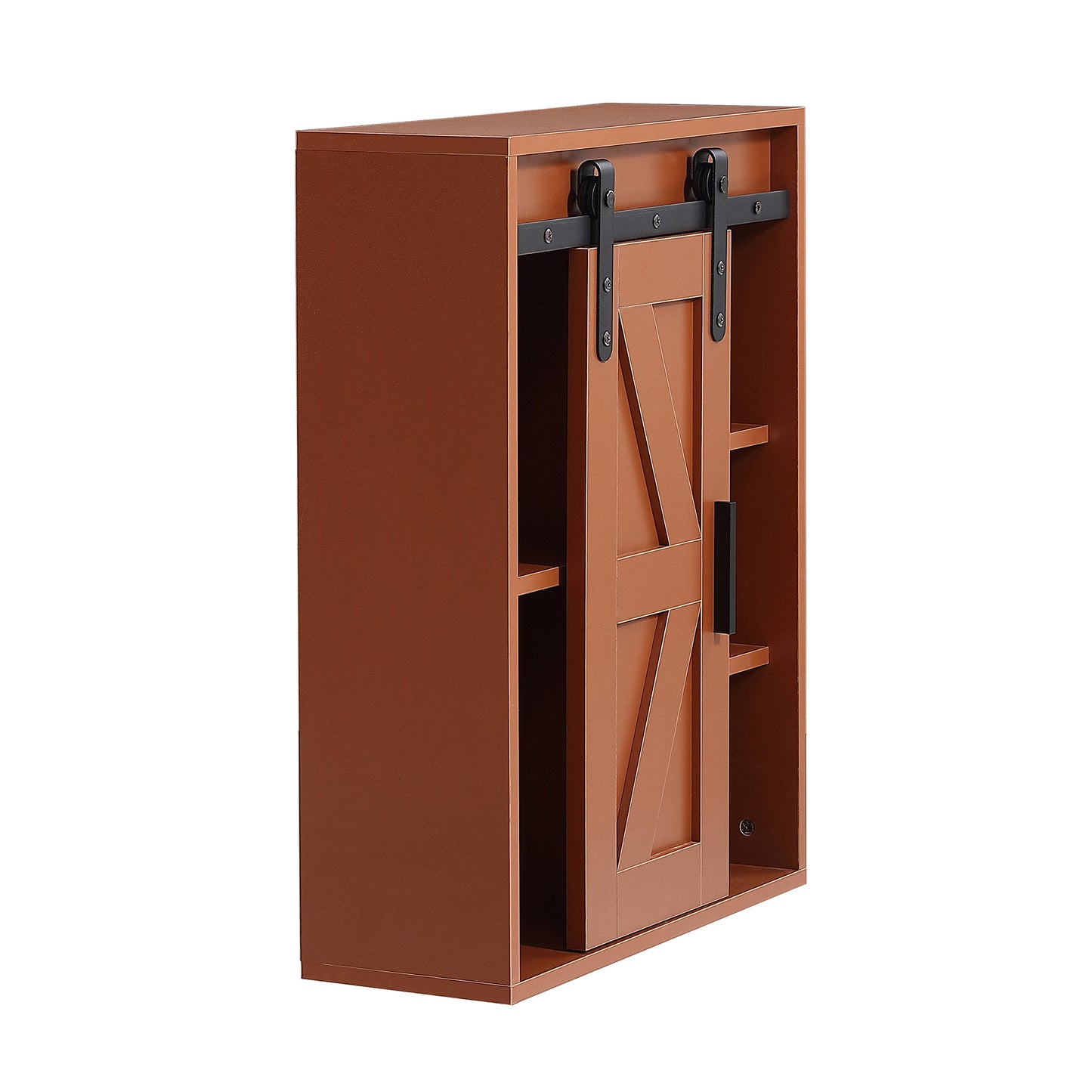 Wood wall-mounted storage cabinet